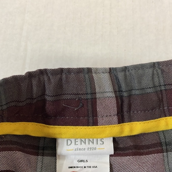 Plaid Mini Wrap Skirt Skort Uniform Girls 12 Grunge Steampunk Preppy Dennis Red - Picture 7 of 11